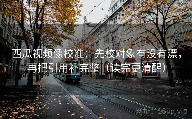 西瓜视频像校准：先校对象有没有漂，再把引用补完整（读完更清醒）  第2张